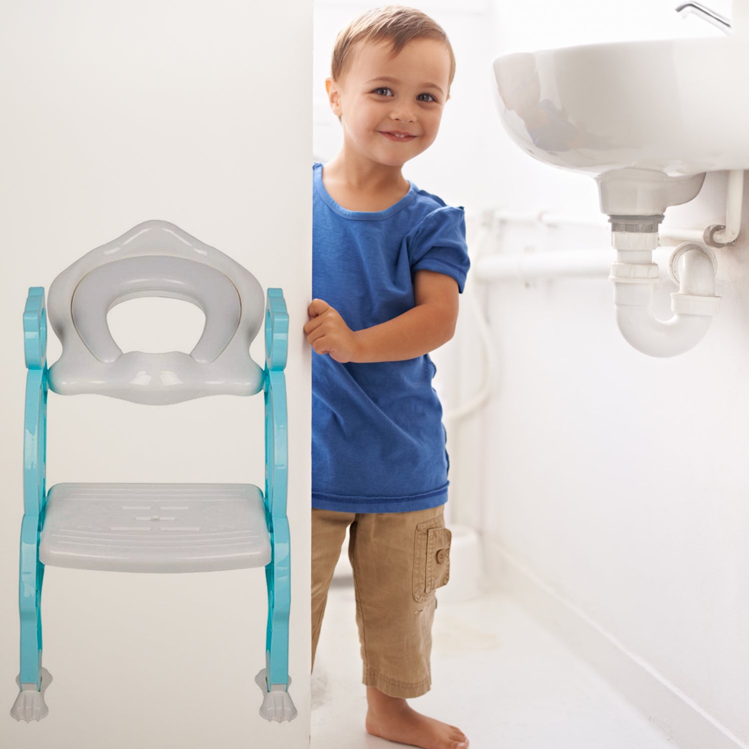 8492 2 In 1 Potty Training Toilet Seat with Step Stool Ladder for Boy and Girl Baby Toddler Kid Children’s Toilet Training Seat Chair with Soft Padded Seat and Sturdy Non-Slip Wide Step, Make Potty Easier For Your Kids (Multi-Color) 8492 2 In 1 Potty Training Toilet Seat with Step Stool Ladder for Boy and Girl Baby Toddler Kid Children’s Toilet Training Seat Chair with Soft Padded Seat and Sturdy Non-Slip Wide Step, Make Potty Easier For Your Kids (Multi-Color)
